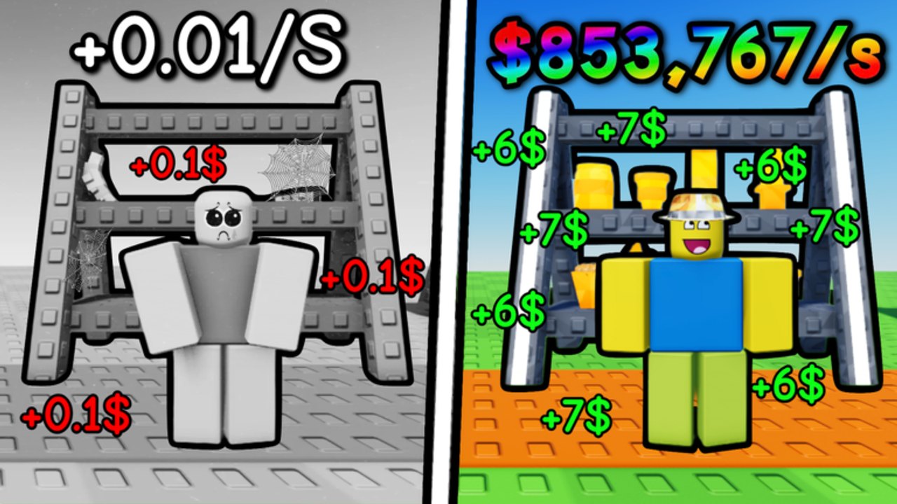 Own A Grocery Store Roblox-Fassade mit Markise, Einkaufswagen und Markteingang